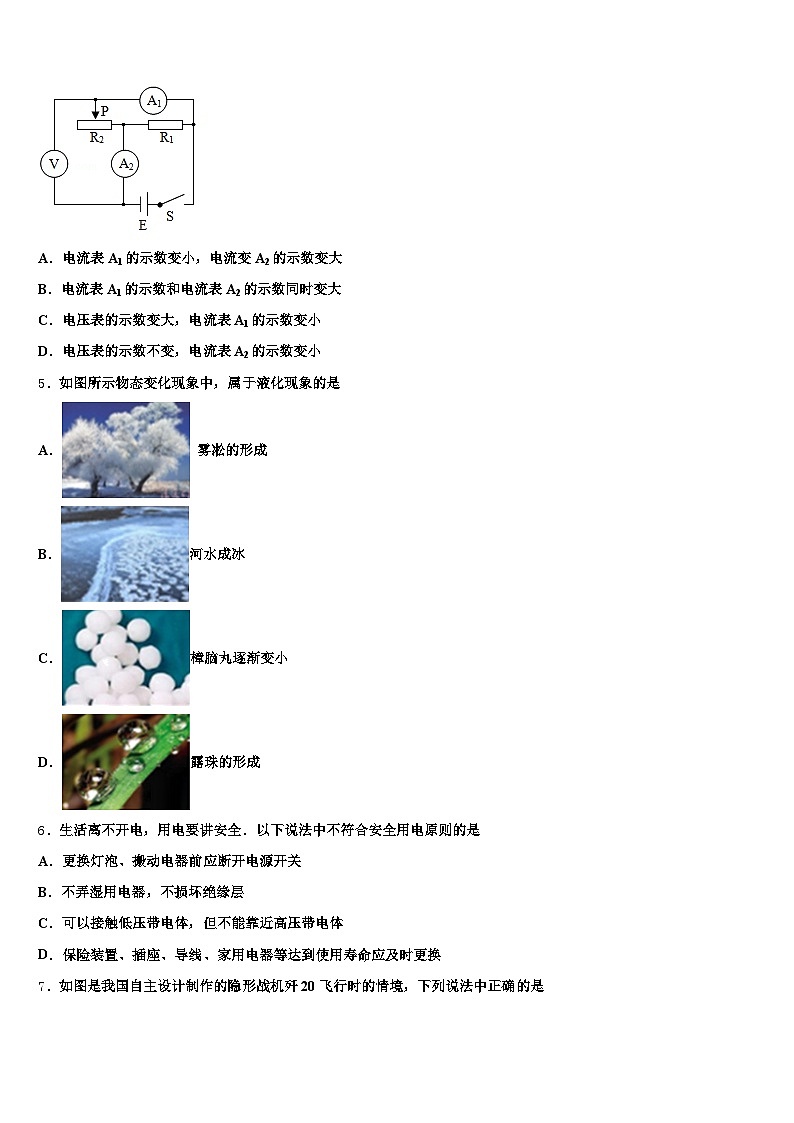 吉林省白城市2025-2026学年中考物理全真模拟试卷（含答案解析）第2页