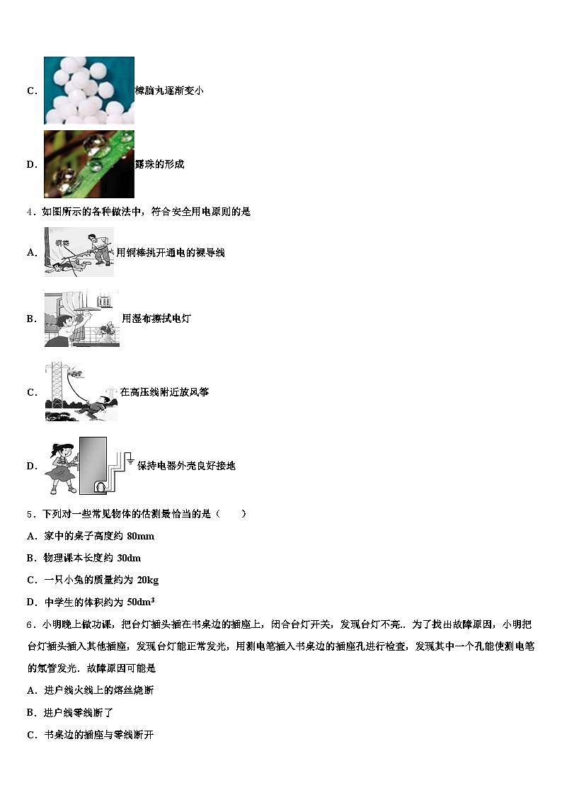 2025-2026学年攀枝花市中考物理考前最后一卷（含答案解析）第2页