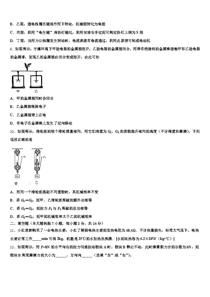 肇庆市2025-2026学年初中物理毕业考试模拟冲刺卷（含答案解析）第3页