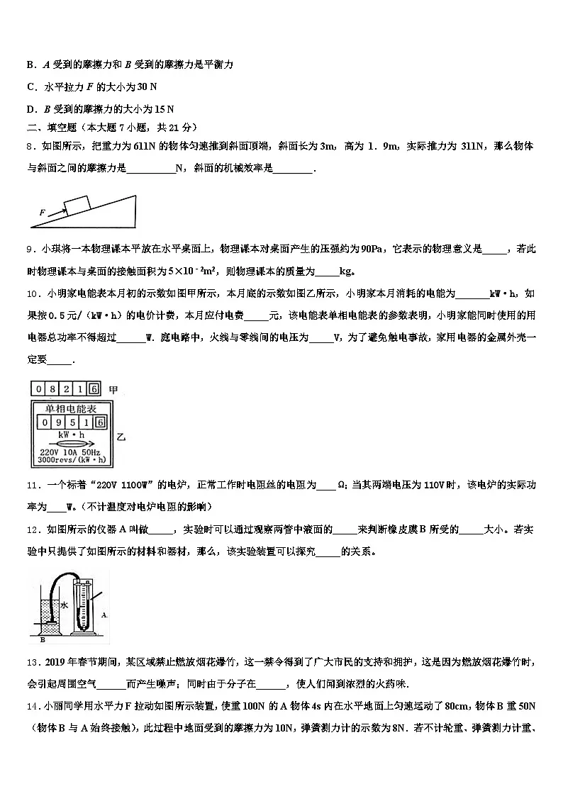 潍坊市2025-2026学年中考物理全真模拟试题（含答案解析）第3页