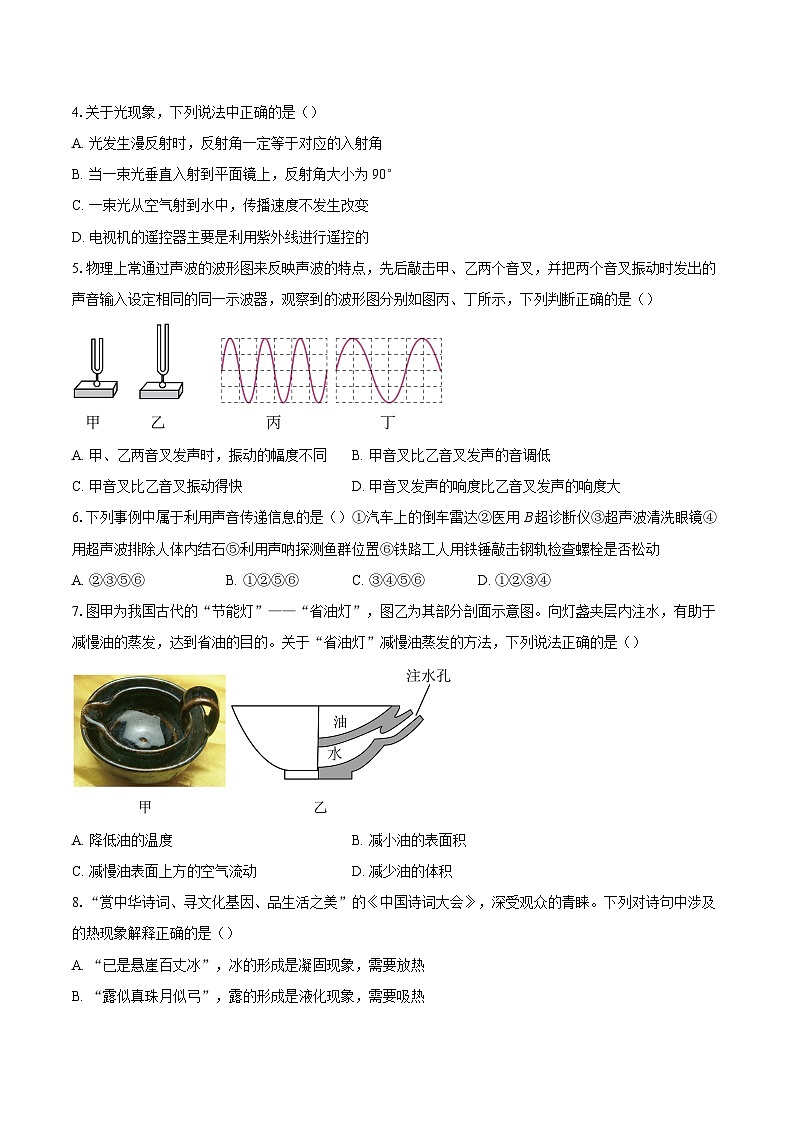 河南省平顶山市鲁山县2025-2026学年八年级上学期1月期末物理试题-自定义类型第2页