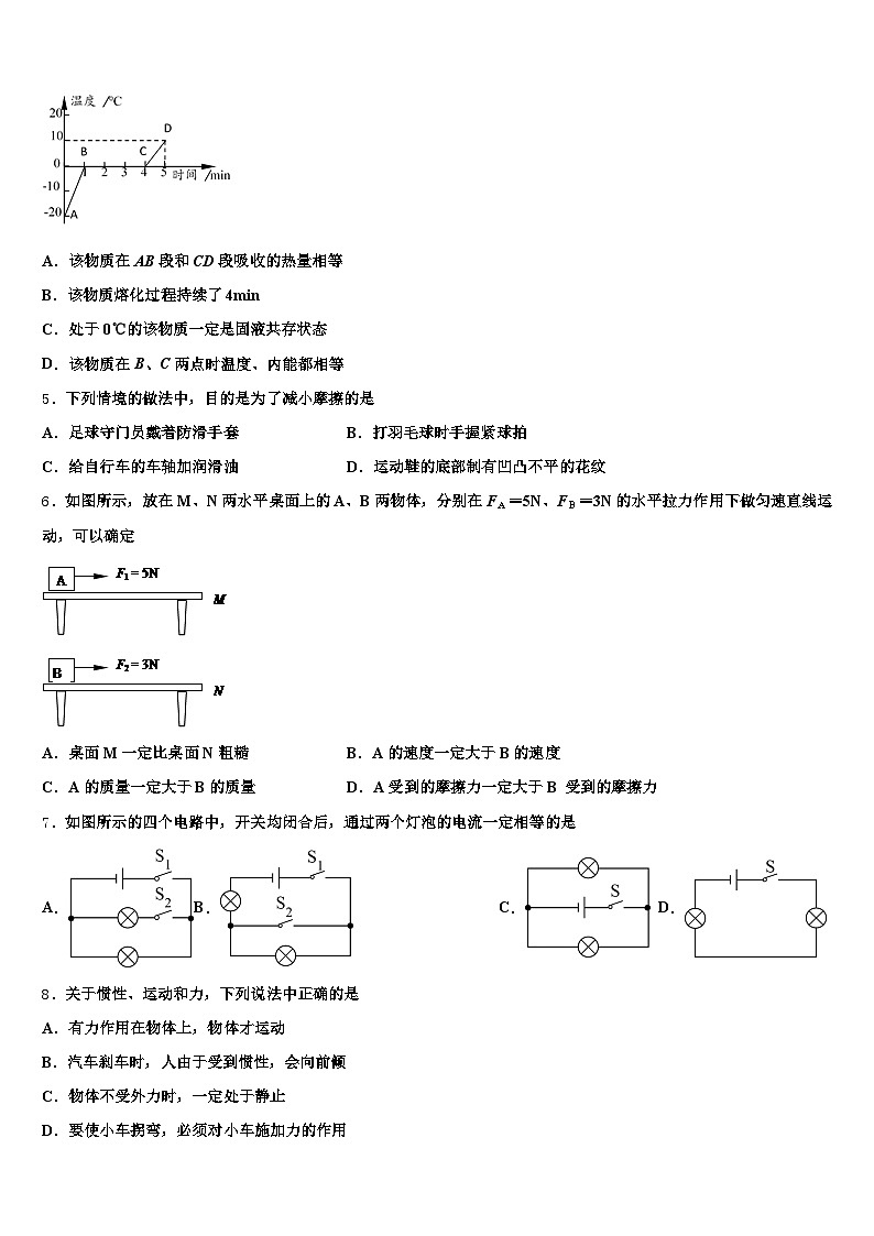 2026届咸宁市中考物理最后冲刺模拟试卷（含答案解析）第2页