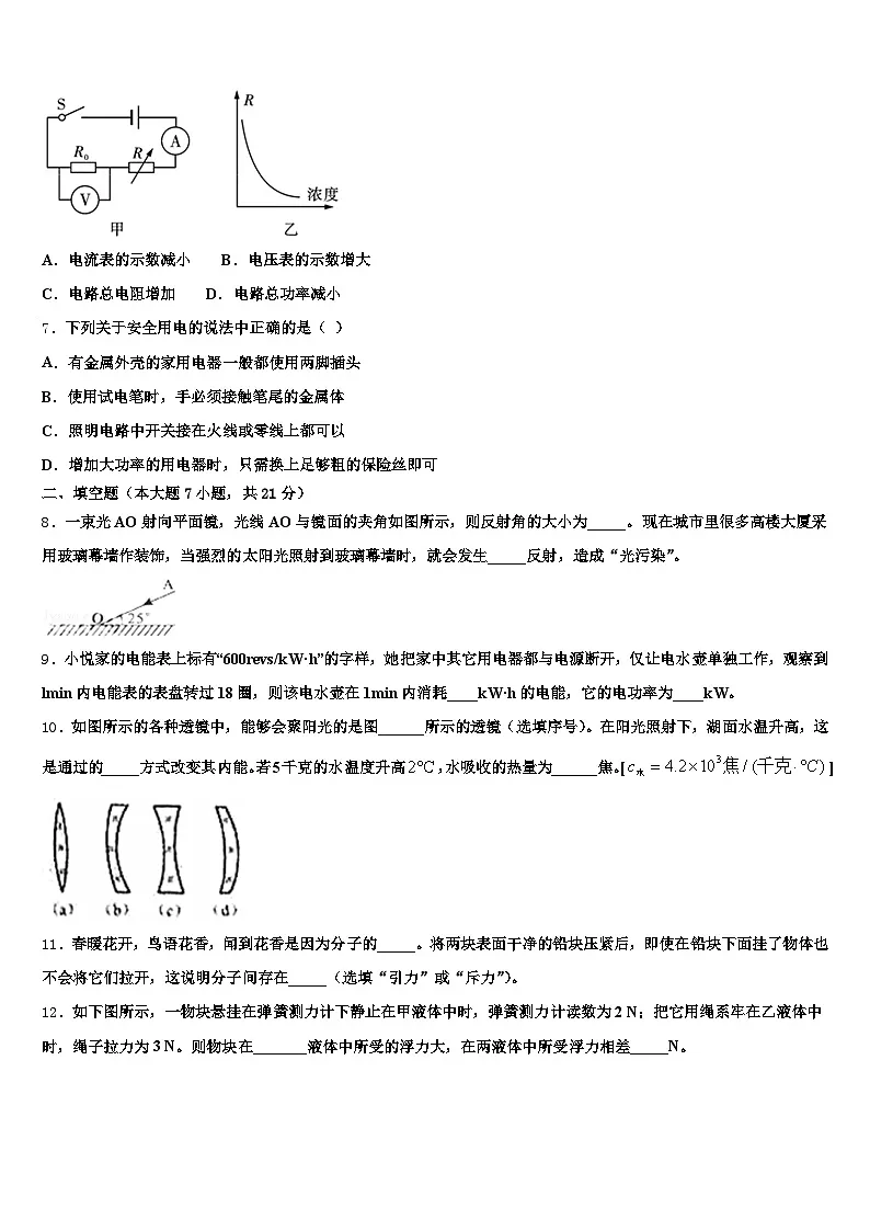 2025-2026学年内蒙古自治区兴安盟中考物理押题卷（含答案解析）第2页
