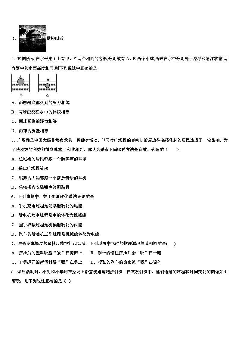 2026届黄冈市中考四模物理试题（含答案解析）第2页