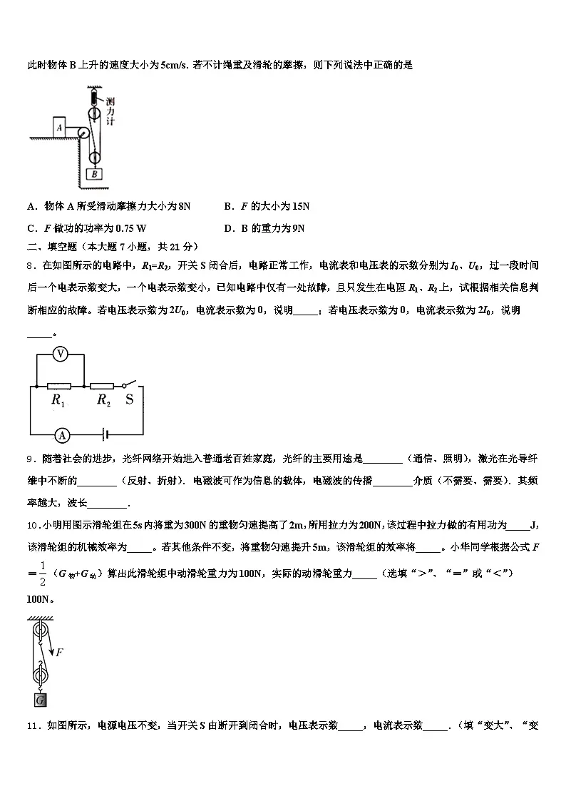 2025-2026学年云南省临沧市中考考前最后一卷物理试卷（含答案解析）第3页