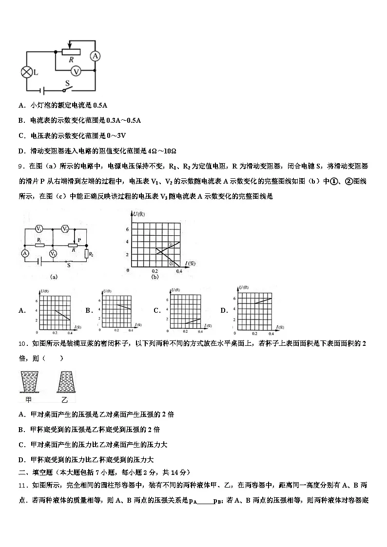贵州省贵阳市2025-2026学年中考一模物理试题（含答案解析）第3页