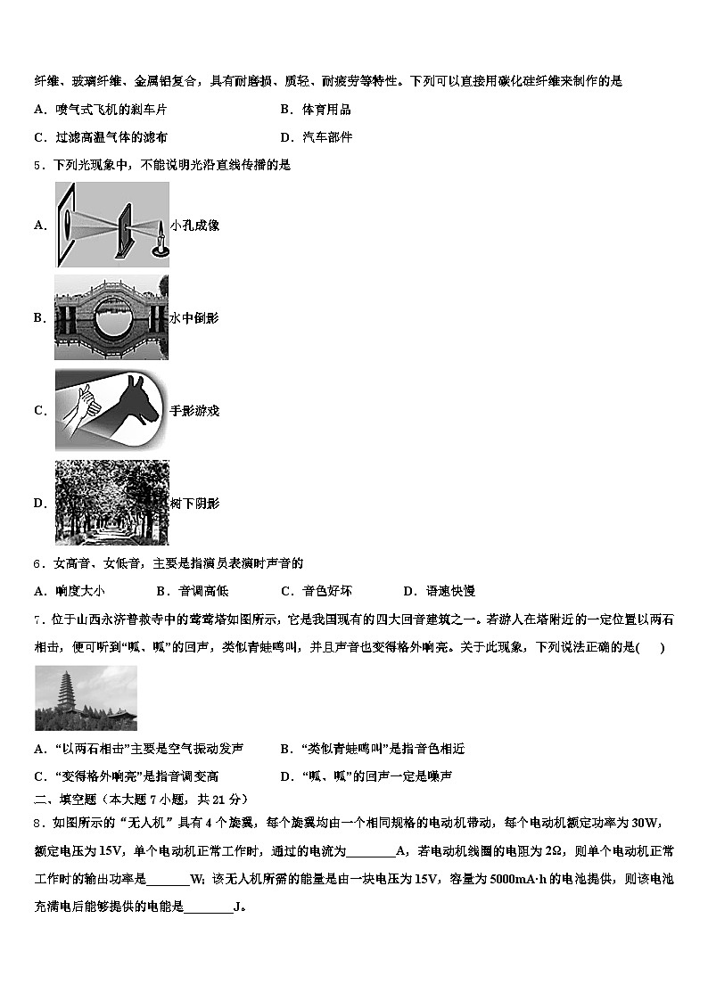 2026年岳阳市中考四模物理试题（含答案解析）第2页
