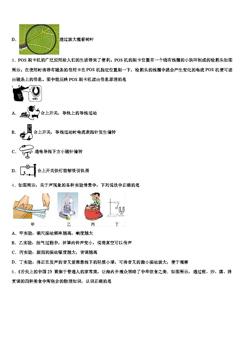 2026届河北省秦皇岛市中考联考物理试题（含答案解析）第2页