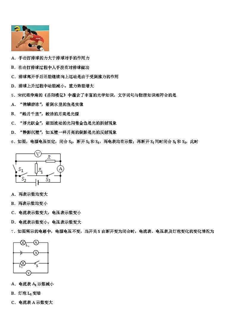 2026届南昌市中考物理全真模拟试题（含答案解析）第2页