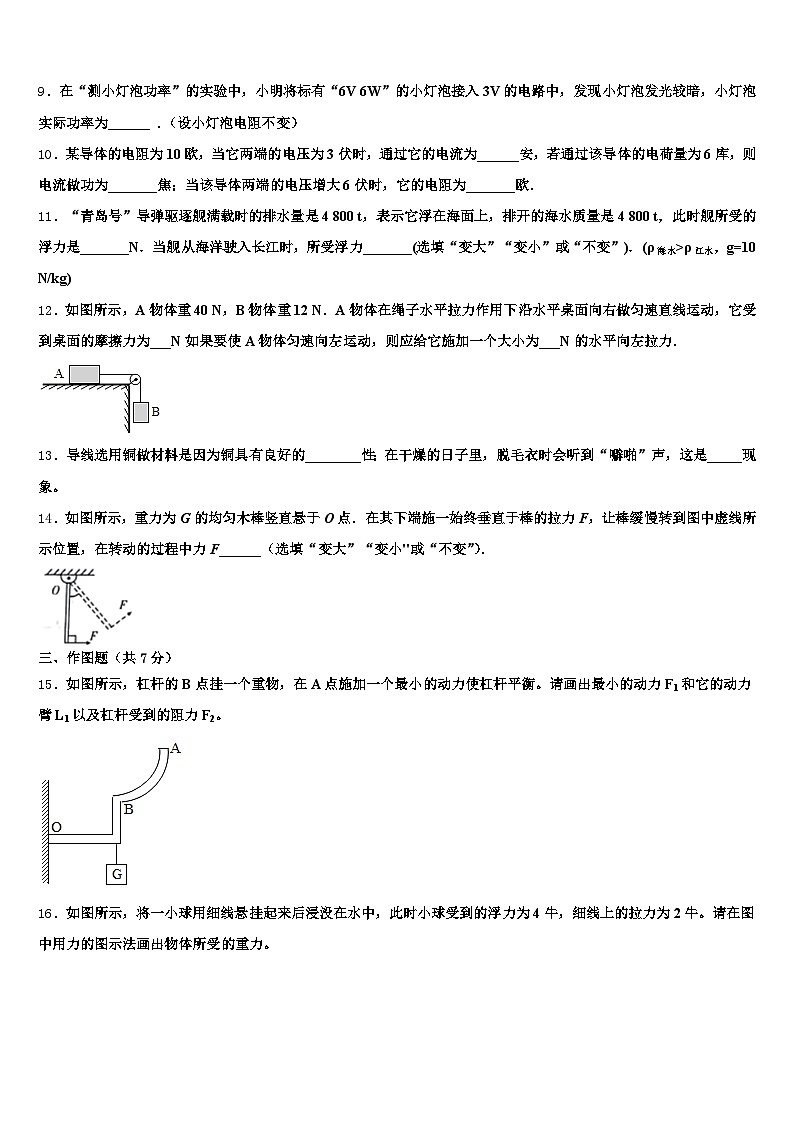 2026年新疆维吾尔自治区昌吉回族自治州中考物理仿真试卷（含答案解析）第3页