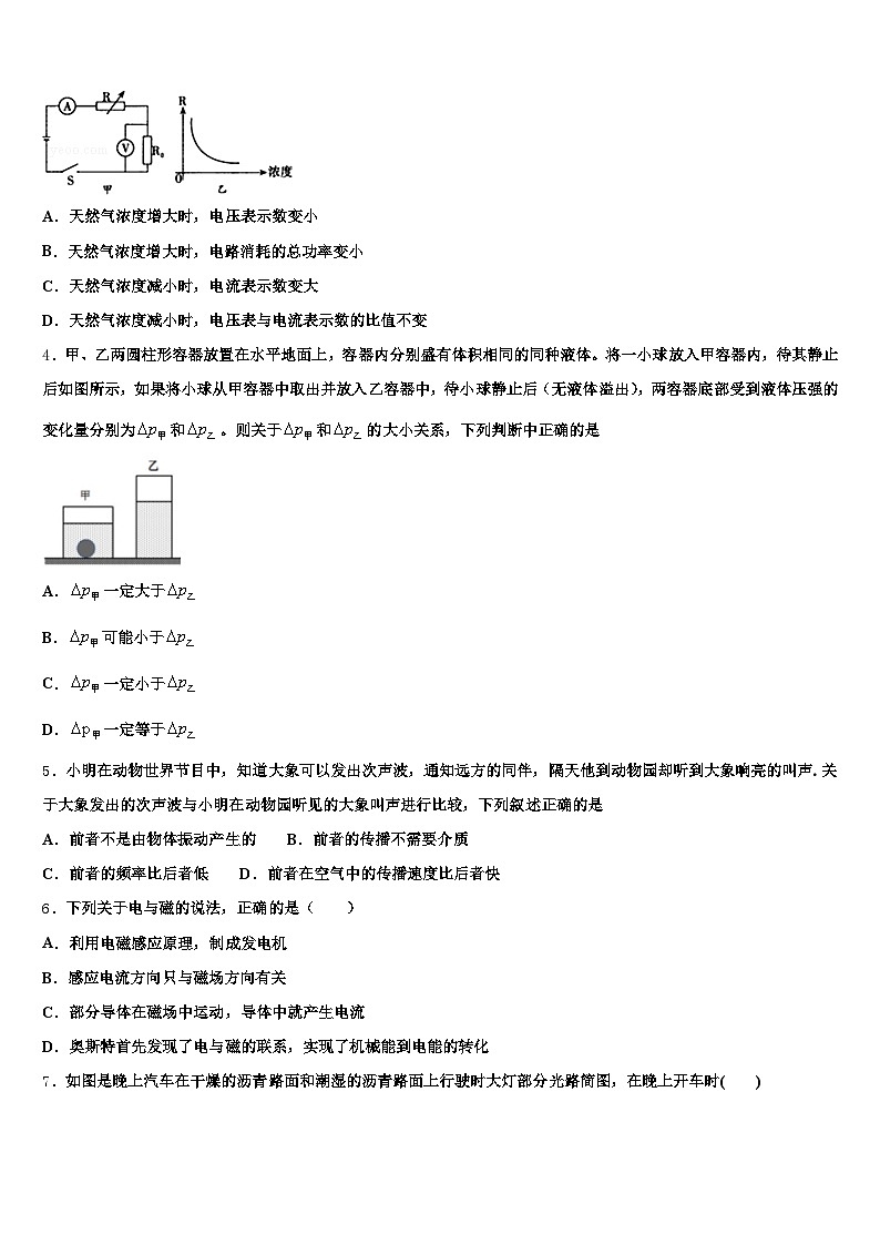 2025-2026学年贵州省铜仁市初中物理毕业考试模拟冲刺卷（含答案解析）第2页