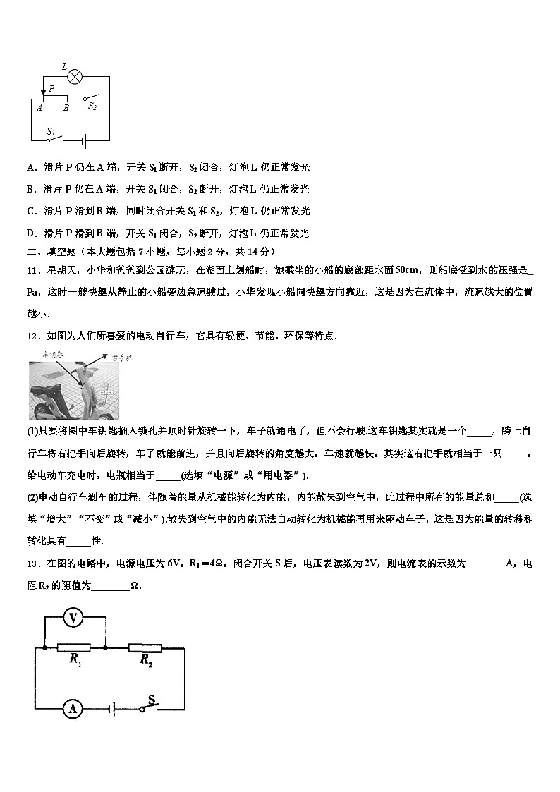 武威市2025-2026学年初中物理毕业考试模拟冲刺卷（含答案解析）第3页
