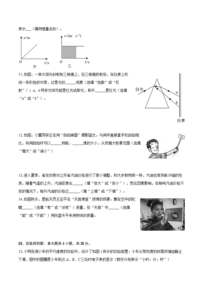 2025-2026学年江西省抚州市南丰一中八年级（上）期末物理模拟练习试卷（一）-自定义类型第3页
