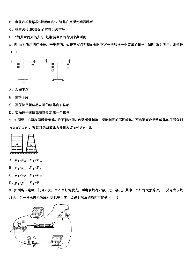 2026届四川省绵阳市中考考前最后一卷物理试卷（含答案解析）第2页