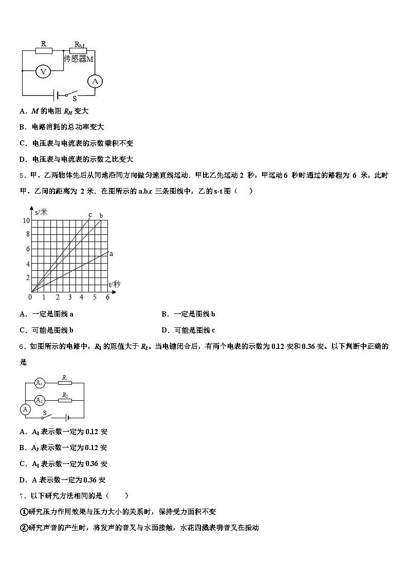 2025-2026学年四平市中考物理全真模拟试卷（含答案解析）第2页