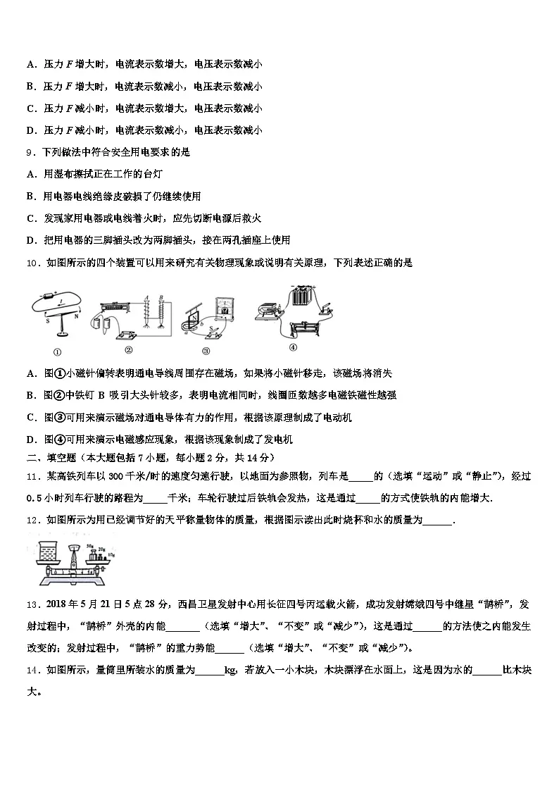 2026届沈阳市中考考前最后一卷物理试卷（含答案解析）第3页