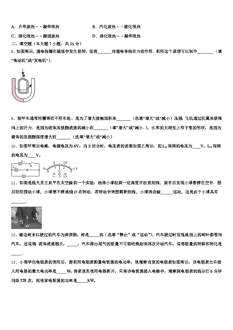贵州省黔东南苗族侗族自治州2025-2026学年中考物理最后冲刺浓缩精华卷（含答案解析）第3页