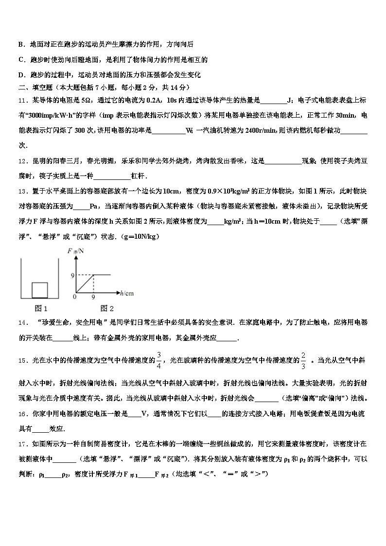 2025-2026学年湖北省宜昌市中考物理猜题卷（含答案解析）第3页