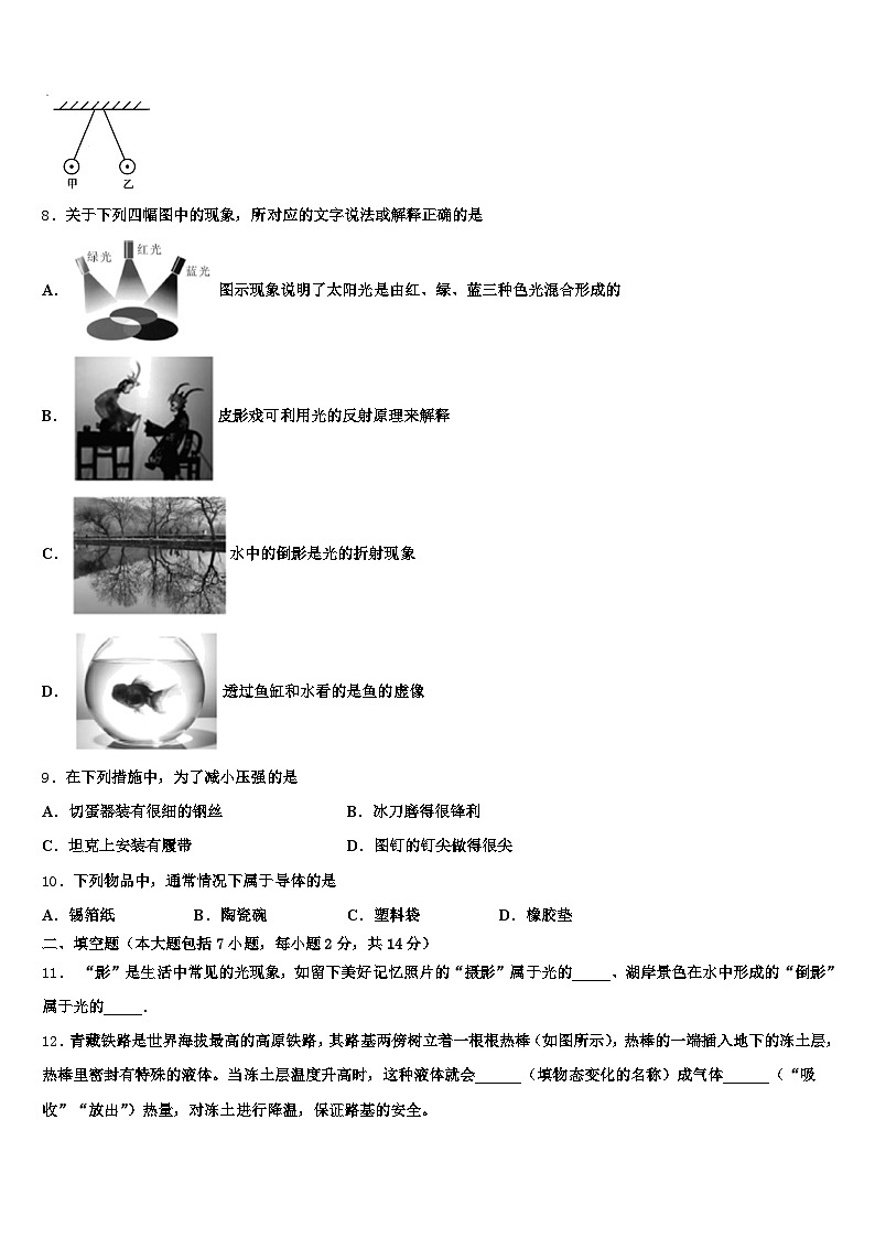 2026届乐山市中考物理对点突破模拟试卷（含答案解析）第3页