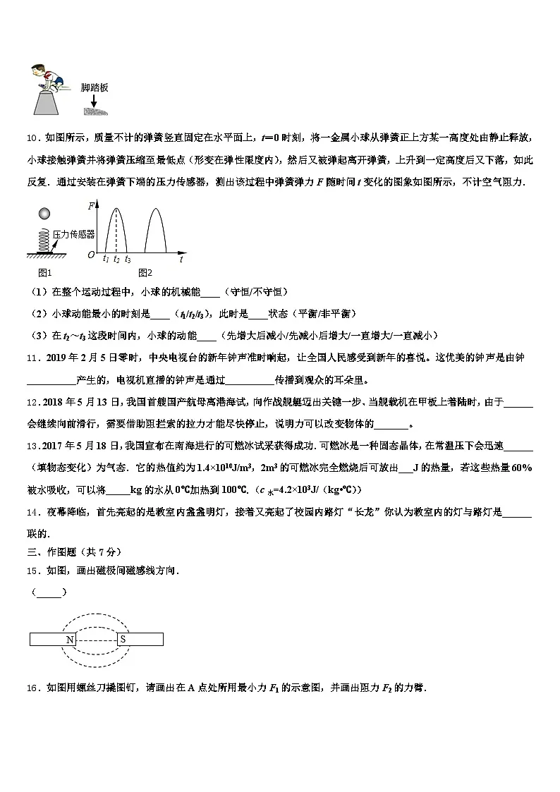浙江省绍兴市2025-2026学年中考考前最后一卷物理试卷（含答案解析）第3页