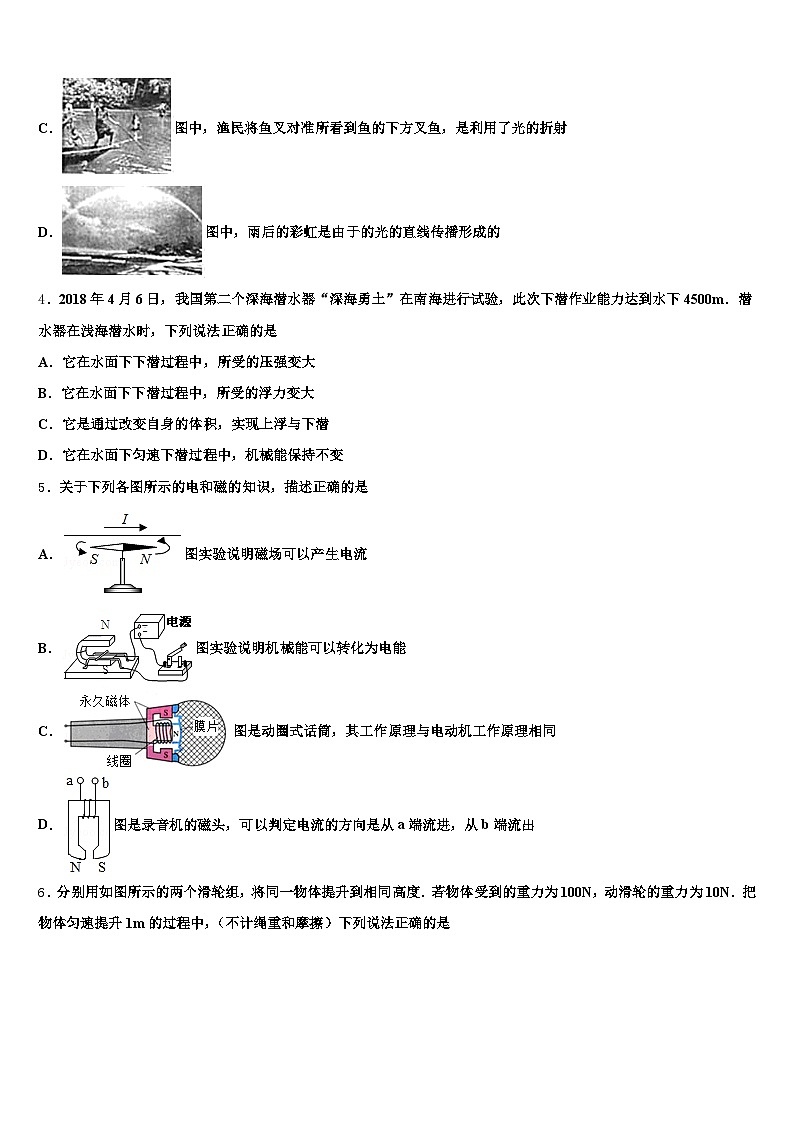 江西省赣州市2025-2026学年中考猜题物理试卷（含答案解析）第2页