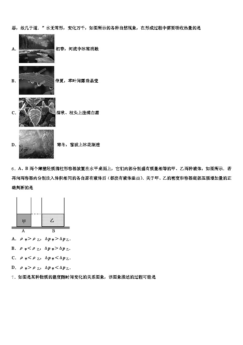 2026届四川省凉山彝族自治州初中物理毕业考试模拟冲刺卷（含答案解析）第2页