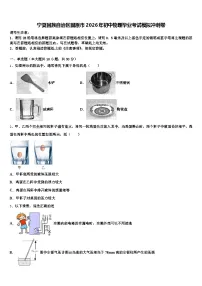 宁夏回族自治区固原市2026年初中物理毕业考试模拟冲刺卷(含答案解析)
