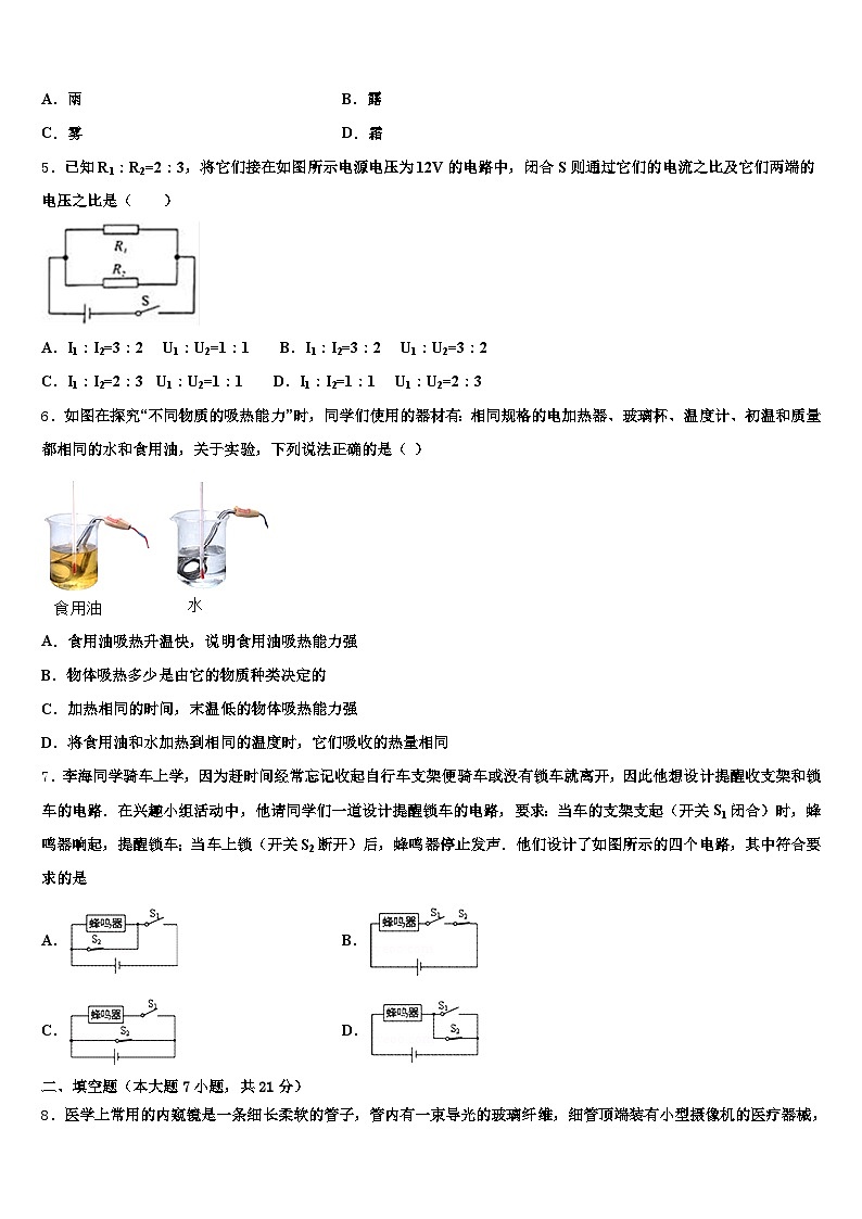 苏州市2025-2026学年中考物理全真模拟试题（含答案解析）第2页