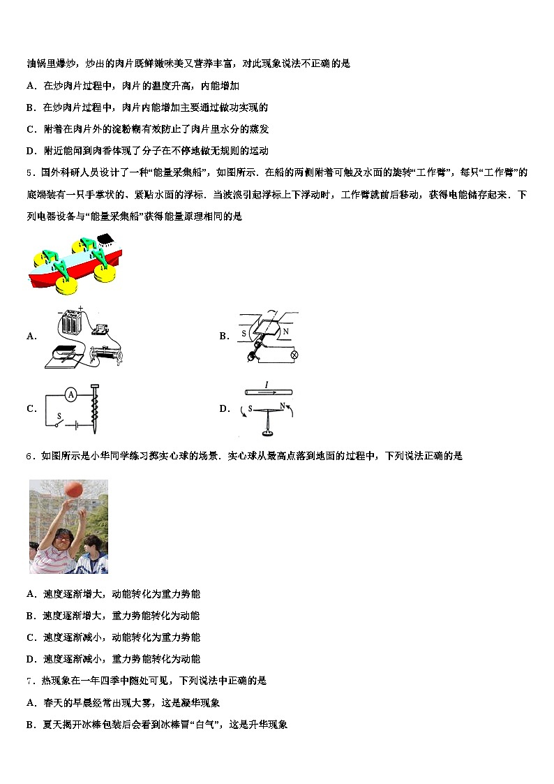 2026年亳州市中考押题物理预测卷（含答案解析）第2页