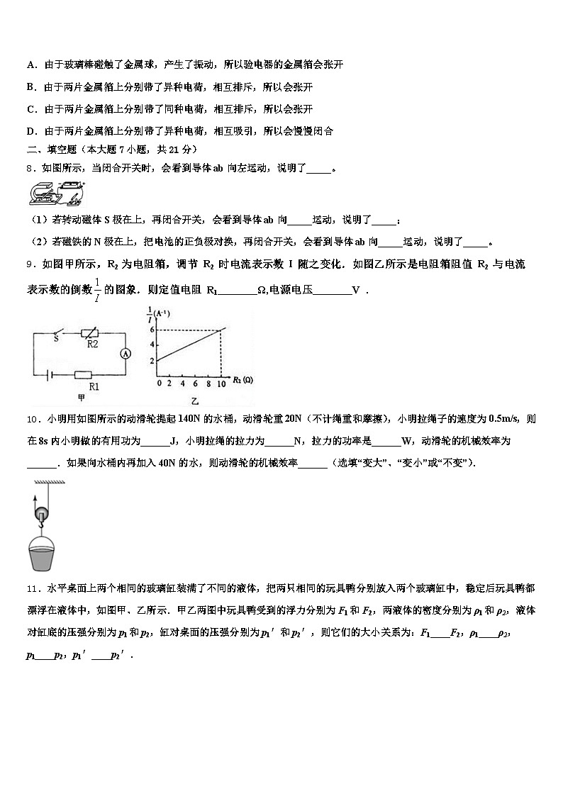 2025-2026学年雅安市中考物理全真模拟试卷（含答案解析）第3页