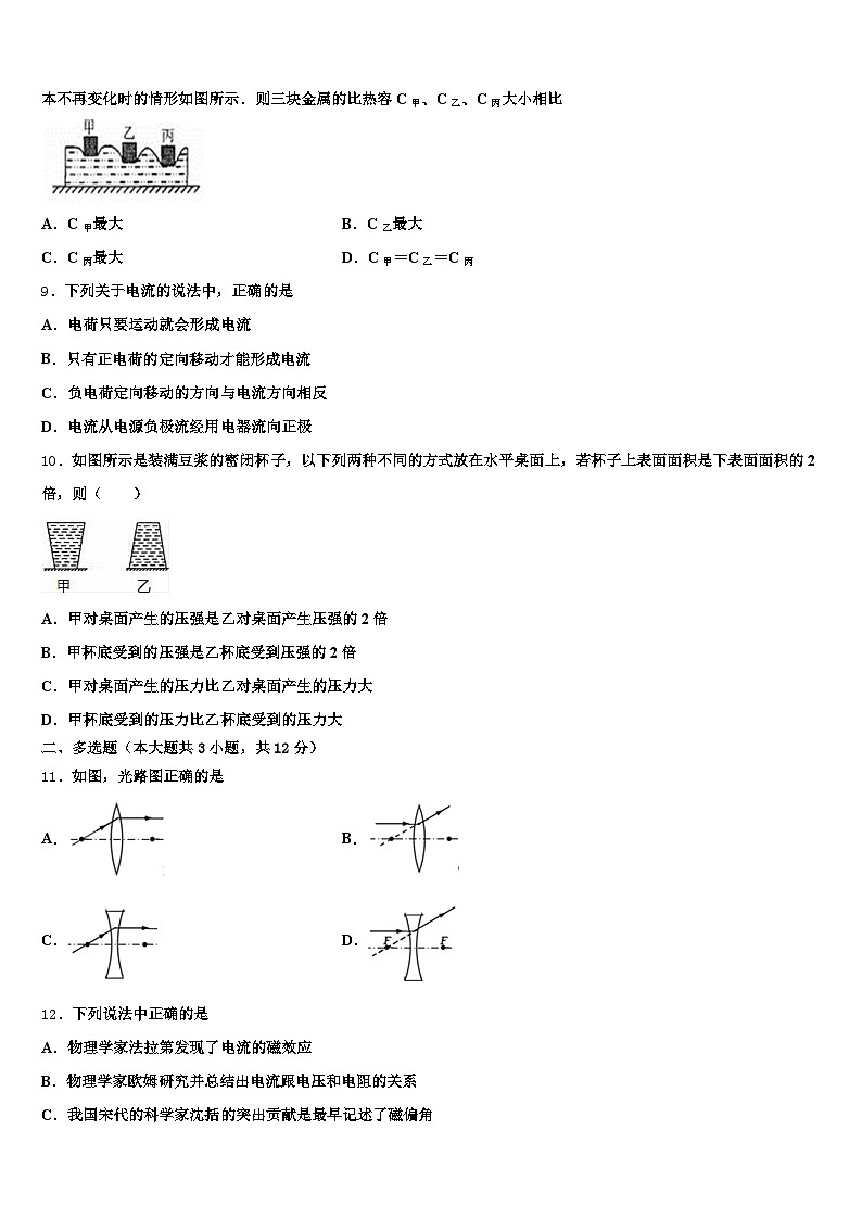 2026届武汉市中考联考物理试卷（含答案解析）第3页