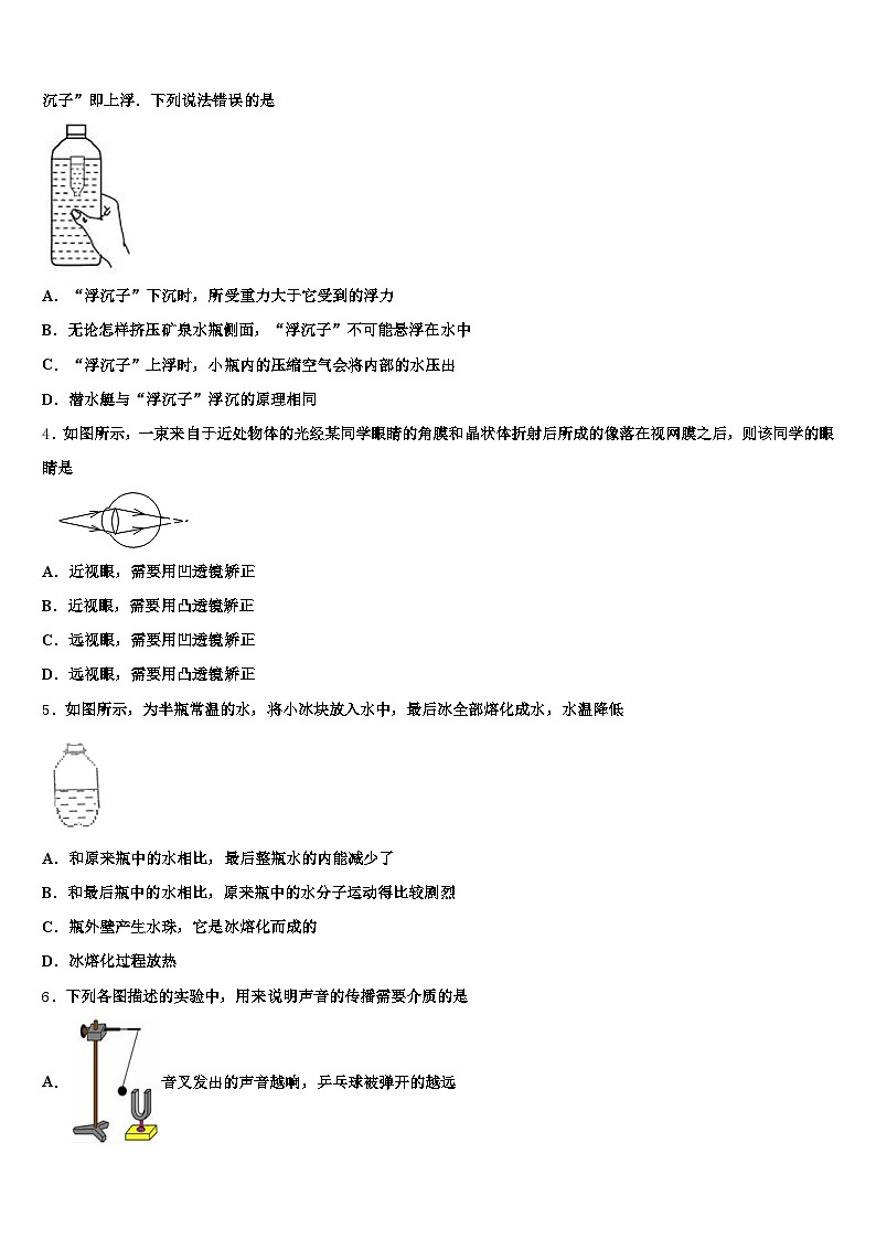2026年广东省揭阳市中考物理最后冲刺模拟试卷（含答案解析）第2页