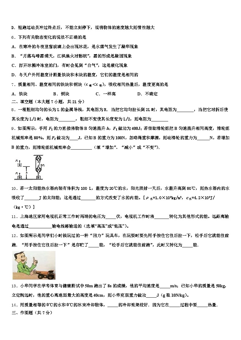 内蒙古自治区阿拉善盟2026年中考猜题物理试卷（含答案解析）第2页