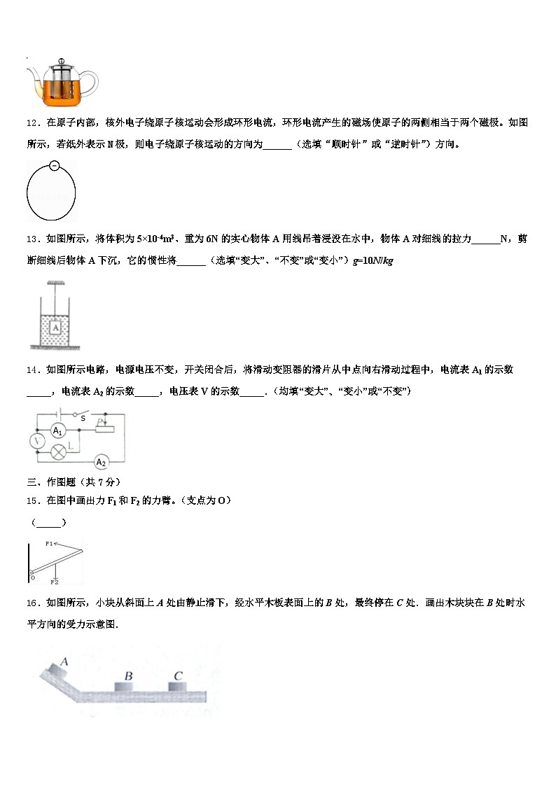 2025-2026学年黑龙江省佳木斯市中考物理五模试卷（含答案解析）第3页