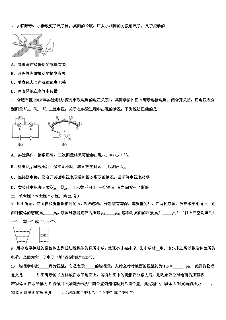 2026年四川省泸州市中考物理适应性模拟试题（含答案解析）第2页
