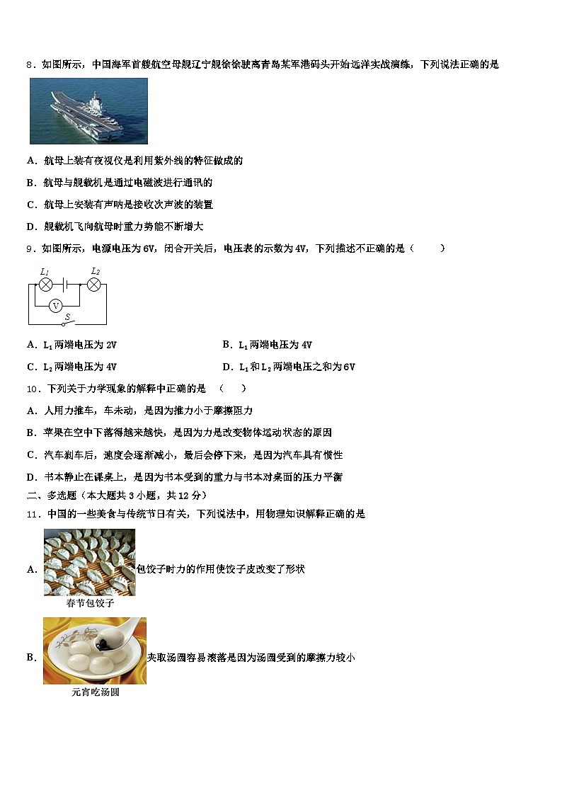 云南省昆明市2026年中考物理押题试卷（含答案解析）第3页