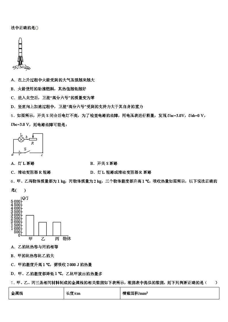 2026届河源市中考物理全真模拟试卷（含答案解析）第2页