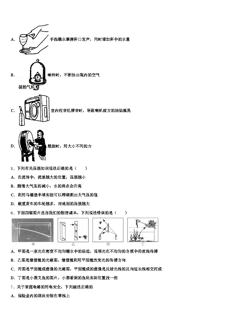 马鞍山市2025-2026学年中考物理模拟预测题（含答案解析）第2页