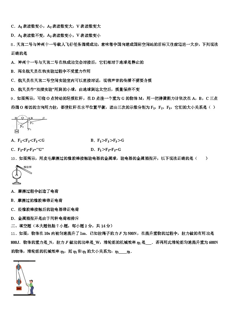 马鞍山市2026年中考物理最后冲刺模拟试卷（含答案解析）第3页