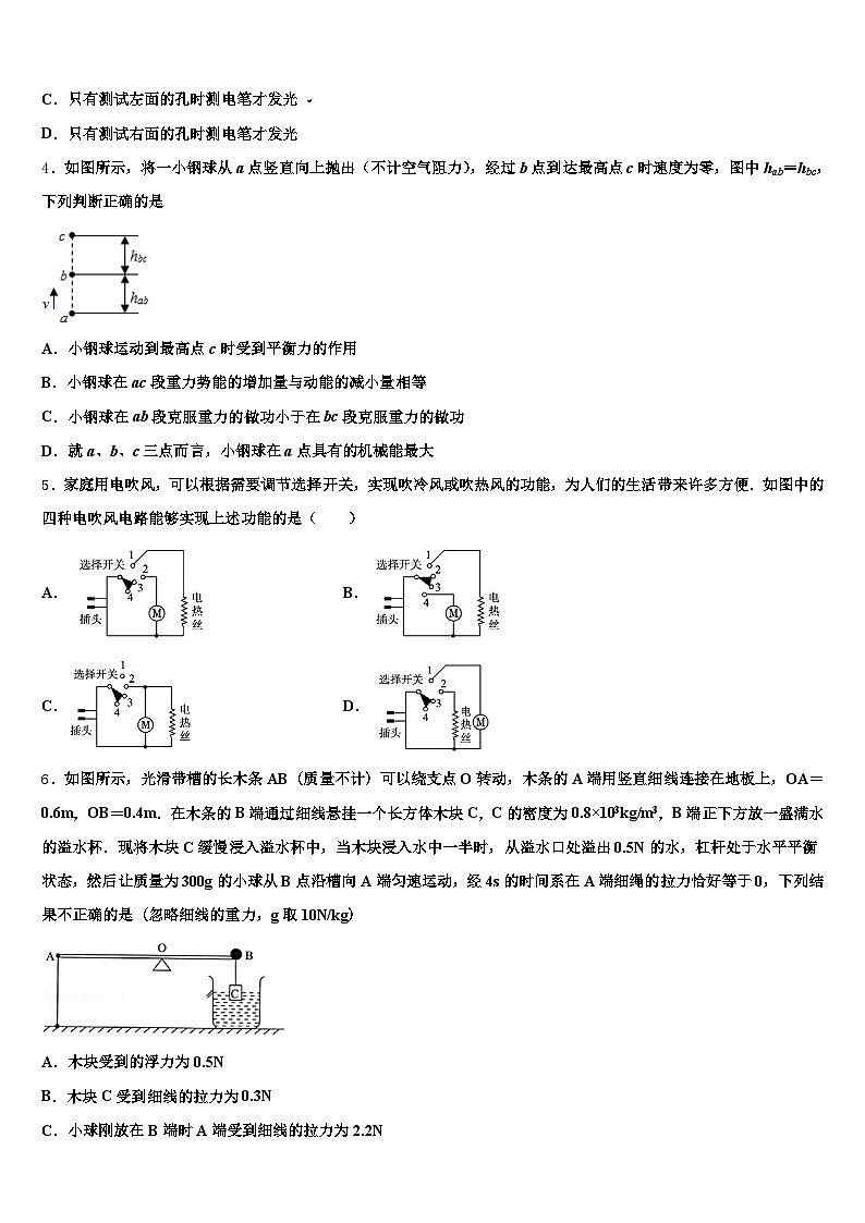 2025-2026学年山东省枣庄市中考五模物理试题（含答案解析）第2页