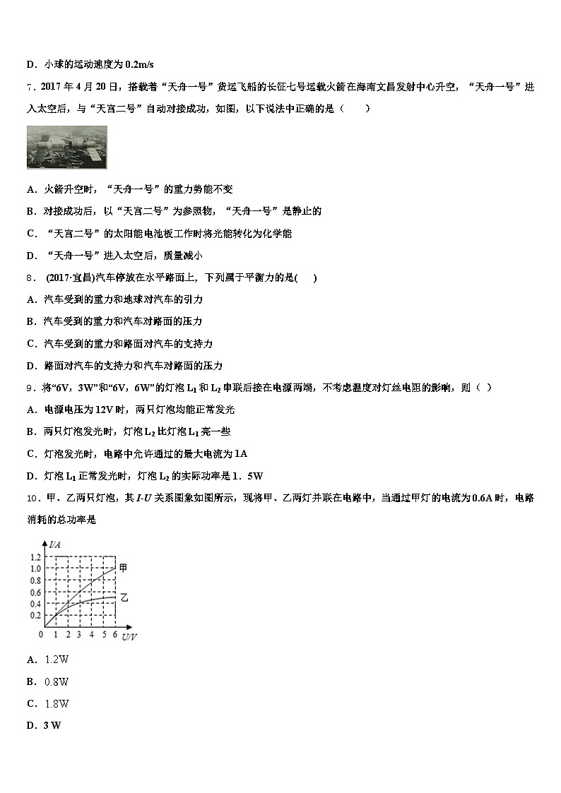 2025-2026学年山东省枣庄市中考五模物理试题（含答案解析）第3页