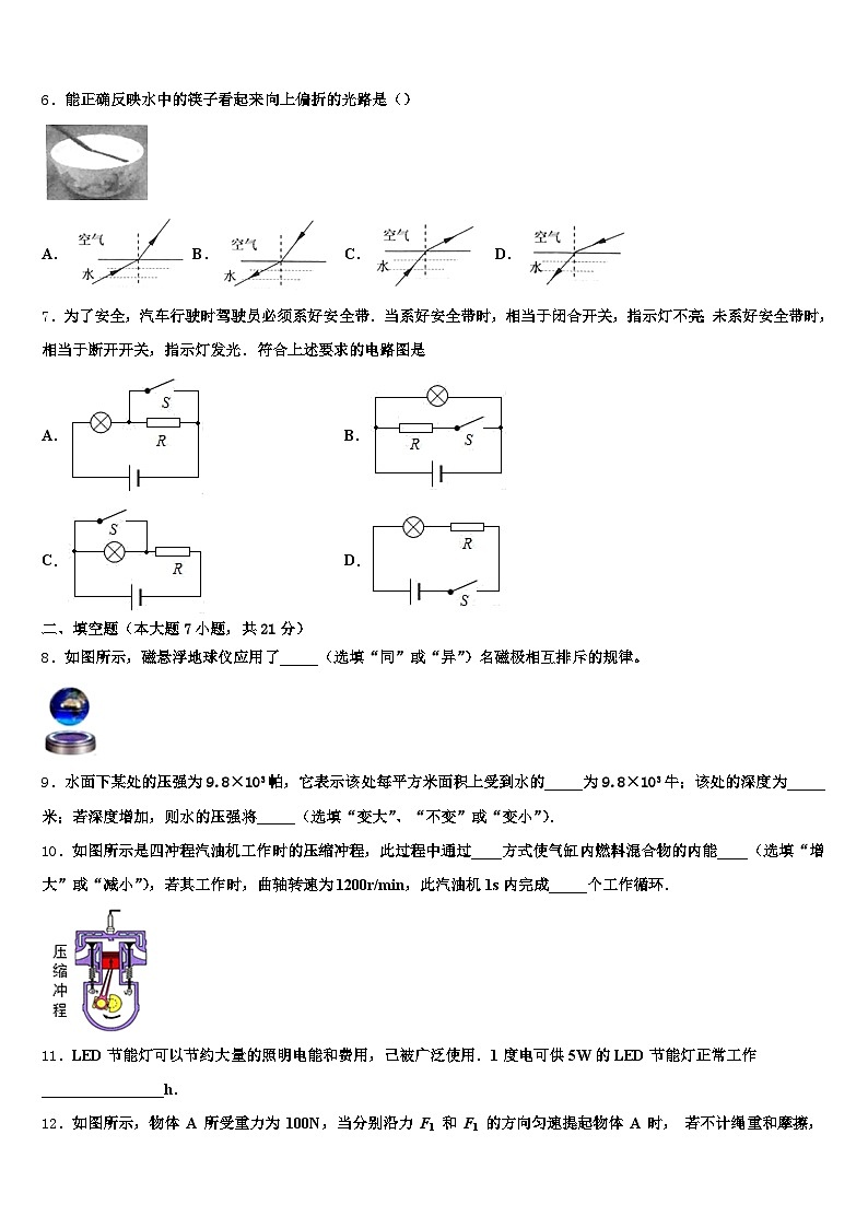 德州市2026年中考物理适应性模拟试题（含答案解析）第2页