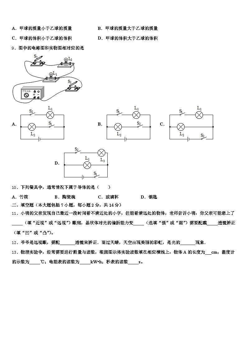 2025-2026学年萍乡市中考考前最后一卷物理试卷（含答案解析）第3页
