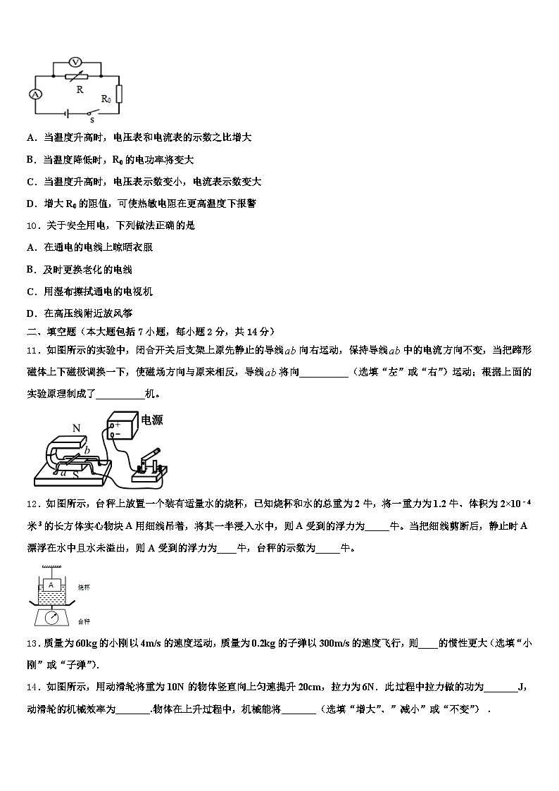 2025-2026学年襄阳市中考物理最后冲刺浓缩精华卷（含答案解析）第3页