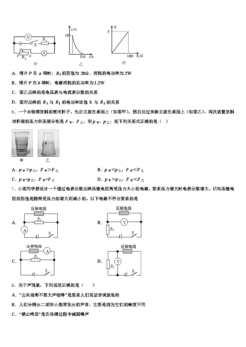 2025-2026学年清远市中考物理模拟预测试卷（含答案解析）第2页