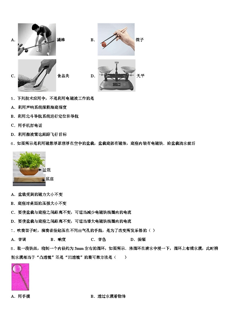 2026届安徽省滁州市中考物理五模试卷（含答案解析）第2页