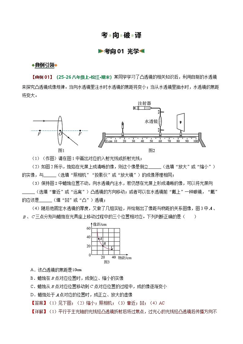 专题05 图像、图表信息题——光学与热学（题型专练）（上海专用）（解析版）第3页