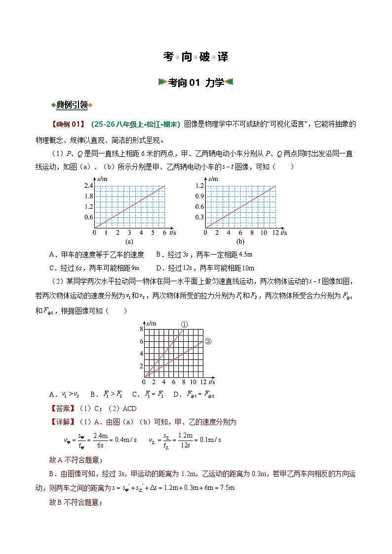 专题06 图像、图表信息题——力学与电磁学（题型专练）（上海专用）（解析版）第3页