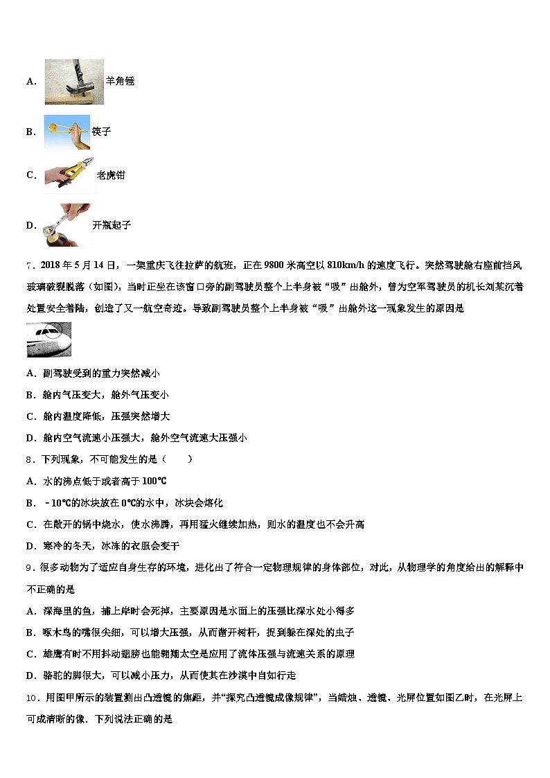 2026年六安市中考物理模试卷（含答案解析）第3页
