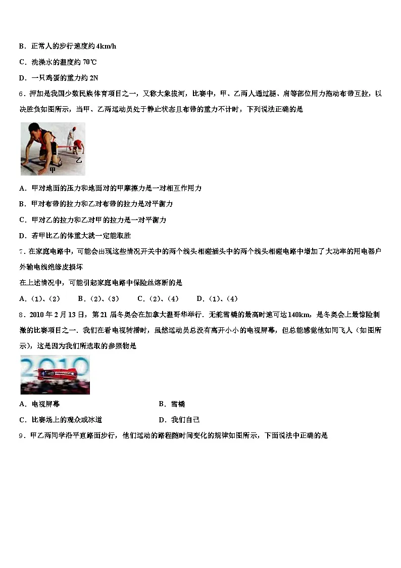 2026年铜陵市中考物理模拟预测试卷（含答案解析）第2页